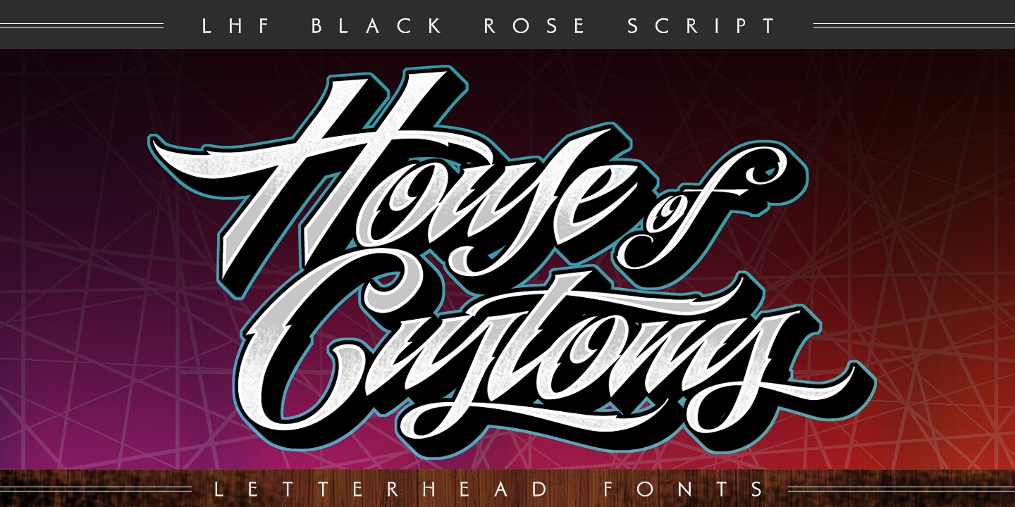 Przykład czcionki LHF Black Rose Script